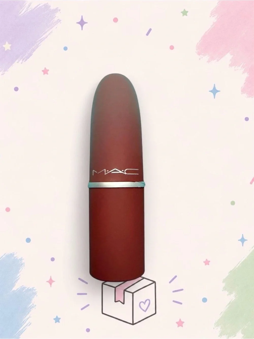 MAC Powder Kiss Lipstick Mini Bow With The Flow New | No Box